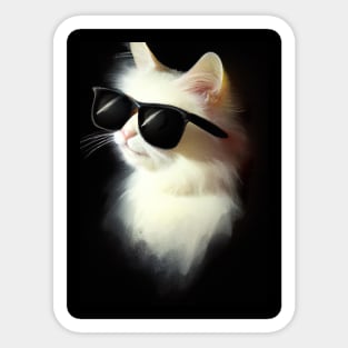 Cat with Sunglasses Sticker